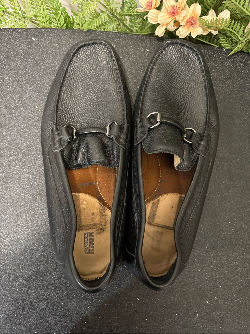 & Other Stories Black Leather Bit Slip-On Loafers